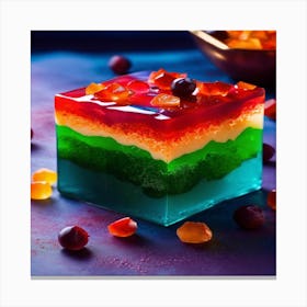 Rainbow Jello Canvas Print