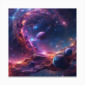 Space Wallpaper Canvas Print
