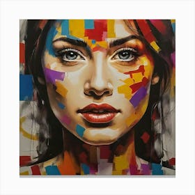 Colorful Face Canvas Print