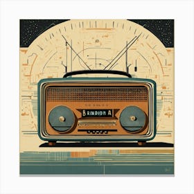Radio Icon Art Canvas Print