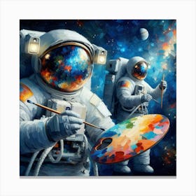 Astronauts Painting Canvas Print