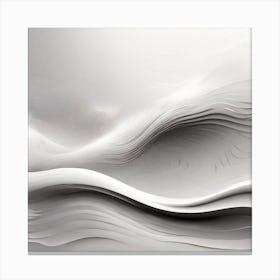 White wave, Abstract 1 Canvas Print