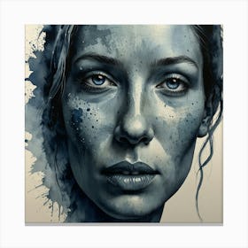 Woman With Blue Eyes Canvas Print