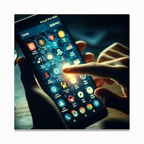 Person Using A Smartphone 1 Canvas Print