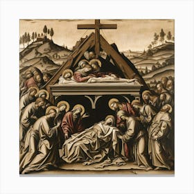 Lamentation Of Christ Canvas Print