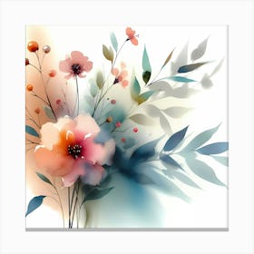 Watercolor Flowers 7 Canvas Print