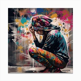 Graffiti Girl Canvas Print