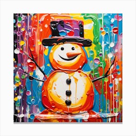 Snowman 3 Canvas Print