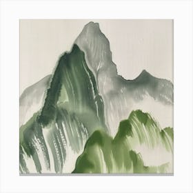 Japanese Watercolour Of Mount Mizugaki 2 Canvas Print