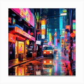 Neon City 8 Canvas Print