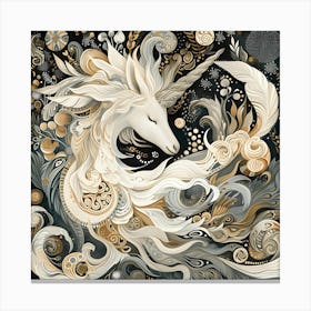Nordic Unicorn Canvas Print
