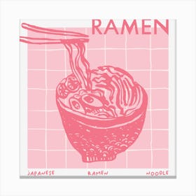 Pink Ramen 1 Canvas Print