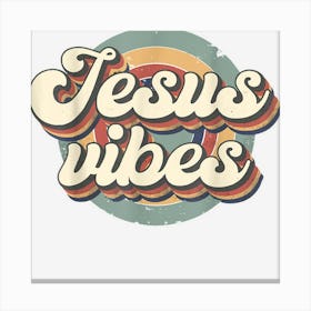 Christian Jesus Vibes God Christian Religious Vintage Lover Stampe su tela