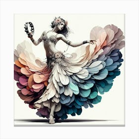 Dancer With Feathers Canvas Print