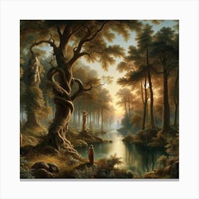 Forest At Dusk Canvas Print