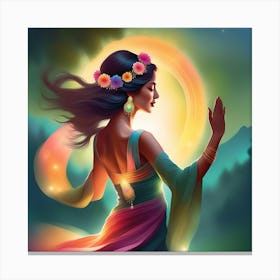 Traditional Female Dancer Canvas Print