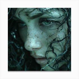 Girl In The Forest Canvas Print