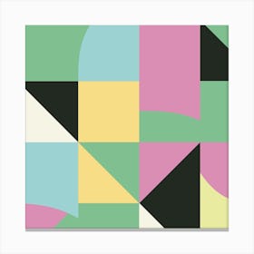 Irregular Modern Triangles Square Canvas Print