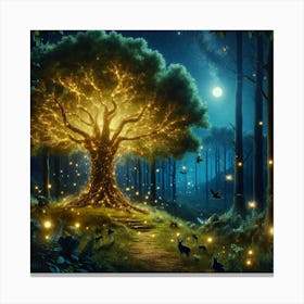 Firefly Forest Canvas Print