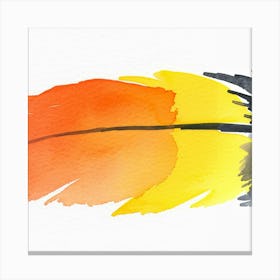 Watercolor Feather Canvas Print