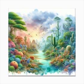 Cactus Desert Canvas Print