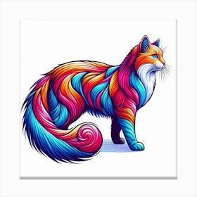 Colorful Cat 9 Canvas Print