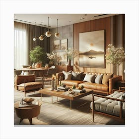 Modern Living Room 21 Canvas Print