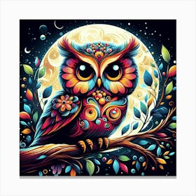Illustration Owl 3 Canvas Print