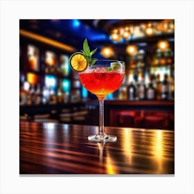 Cocktail In A Bar Canvas Print