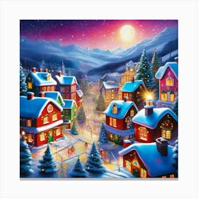 Christmas Village Canvas Print