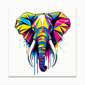 Colorful Elephant 1 Canvas Print