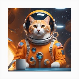 Cat In Space Canvas Print