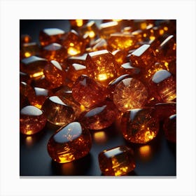 Amber stones Canvas Print