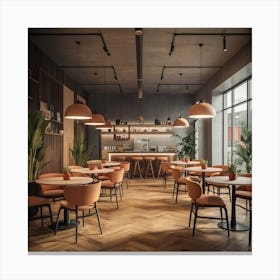 Cafe Interior Design Canvas Print