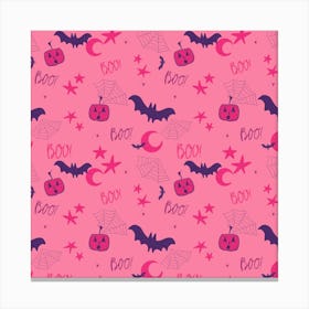 Pink Pumpkin On Pink Canvas Print