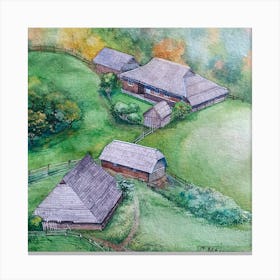 House Over 100 Years Old Square Canvas Print