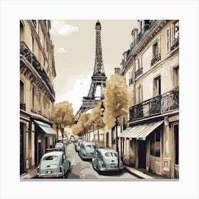 Paris Street Scene Canvas Print
