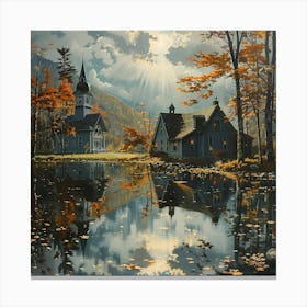 'Church Reflected' Canvas Print