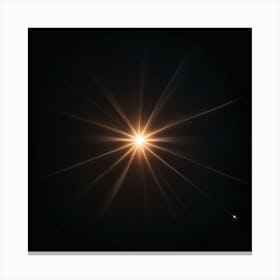 A Beautiful Lens Flare On Deep Black Background 989953451 Canvas Print