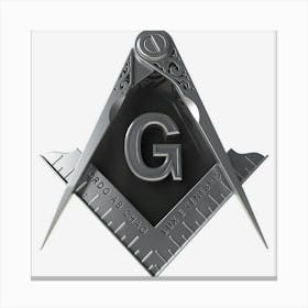 Masonic Square Compass Freemason Canvas Print