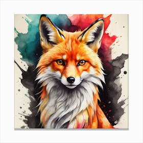 Fox Painting Canvas Print