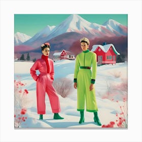 Frida Khalo Ready For a Snow Day Canvas Print