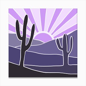 Cactus In The Desert 6 Canvas Print