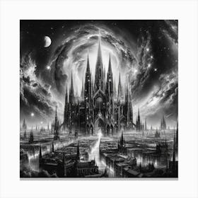 City In The Night Canvas Print