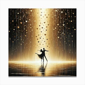Dancers In The Rain Canvas Print