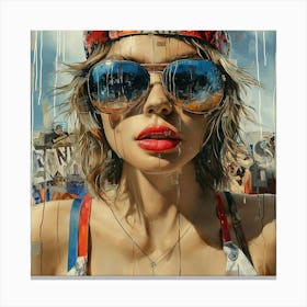 Girl With Sunglasses 1 Canvas Print