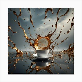 Splashing Coffee 6 Canvas Print