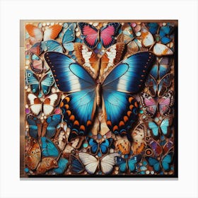 Real Butterfly Art Canvas Print