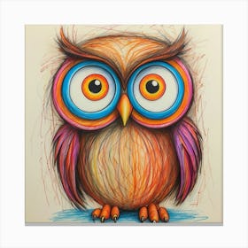 Colorful Owl 2 Canvas Print