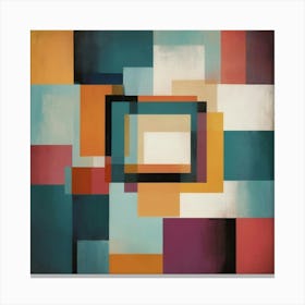 Abstract Squares paintings art print 1 Canvas Print